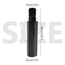 200 mm drill bit extension with 1 1/4 inch UNC connection for drill bit and gear lever, for diamond drill bits, core drill and core drill bit