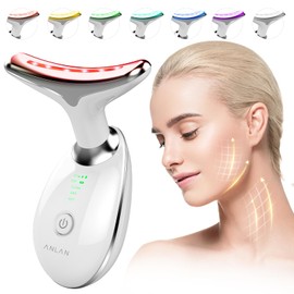Face Massager, ANLAN Gua Sha Electric Beauty Device with 7 Light Colours, 40±3°C Heat Function and 3 Modes Face Massager - Face Massager for Skin Comfort & Helps Tighten the Skin