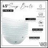 Vikko Elegant Textured Glass Salad Bowls - Set of 6,