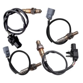 QPCRAP 4Pcs Oxygen O2 Sensor Fit for Ford F-150 2011 2012 2013 2014 5.0L 6.2L V8 Upstream Left 234-5076 Upstream Right 234-5113 Downstream Oxygen Sensor 234-4494
