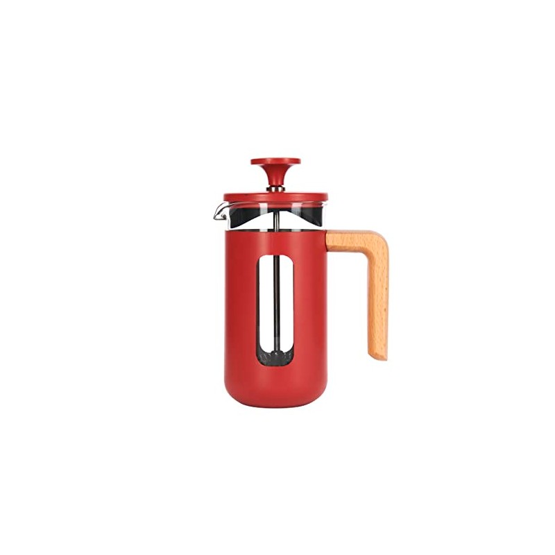 La Cafetière Pisa Stainless Steel Cafetière, Three Cup, Red, Gift