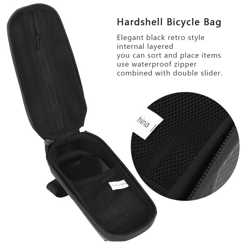 Hardshell Bicycle Mountain Bike Bag Front Beam Pipe Waterproof Saddle
