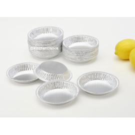 4 1/4" Shallow Disposable Aluminum Tart Pan by D & W (A96) (50)