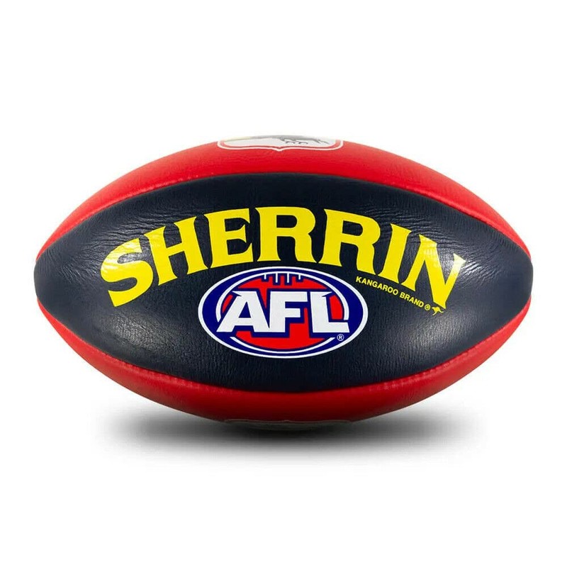 Sherrin Adelaide Crows AFL Club Leather Football, Red/Black, Size 5