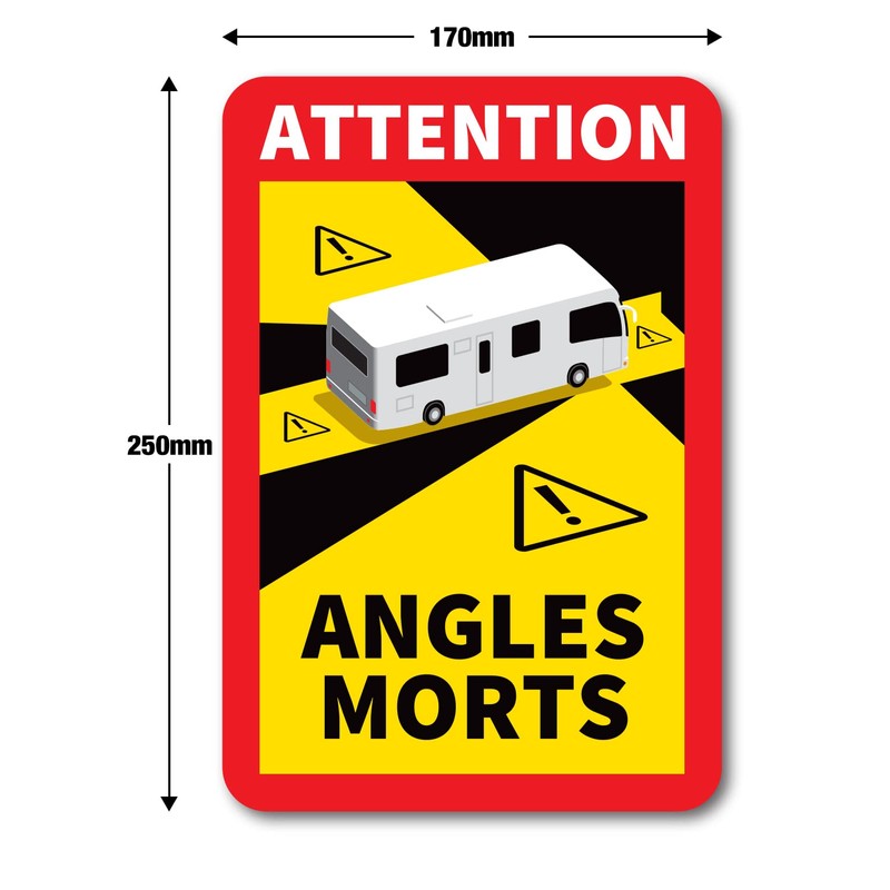 Signs247 Angles Morts Stickers Blind Spot Stickers for motorhomes and