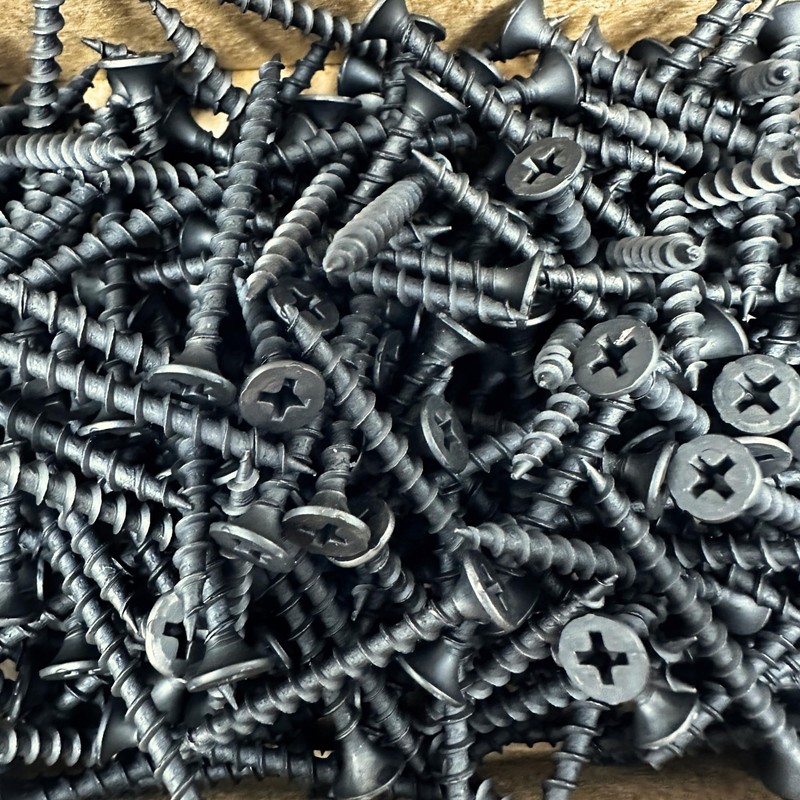 Nuvo Iron #6 X 1 5/8” Drywall Screw, Black, Coarse