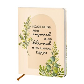 Christian Lined Journal Notebook, Christian Gifts for Women 200 Pages, 5.7 x 8.4 inches College Ruled Thick Paper Notebook Journals, A5 Hardcover Leather Notebooks for Women Men Office Writing Work-1