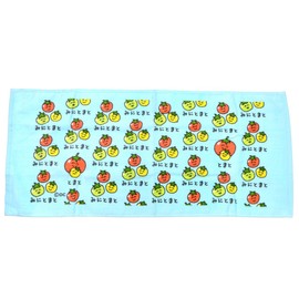 Minitomato-san Face Towel, Printed Long Towel, Drawing Series