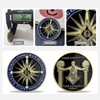 Master Mason Masonic Square Compass Coin Freemason Challenge Coin