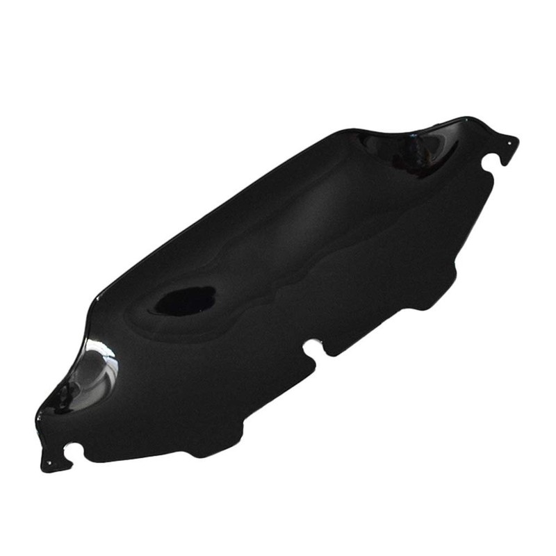 H RUO Black 6 inch Wave Windshield Windscreen for Harley