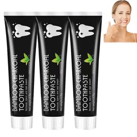 Gum Protect 2Pc Aktivkohle Zahnpasta,Schwarze Zahnpasta,Natürliche Zahnaufhellung Schwarze Zahnpasta,Bamboo Charcoal Zahnpasta,Weisse Zähne Bamboo Charcoal Zahnpasta,Fresh Breath,Remove Tooth Stains