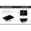 SmartSylva Black Undermount Bathroom Sink, 18 x 14 Inch Rectangular