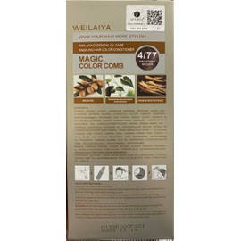 Weilaiya Color Conditioner With Comb Organic Ingredients 100ML (Dark Brown)