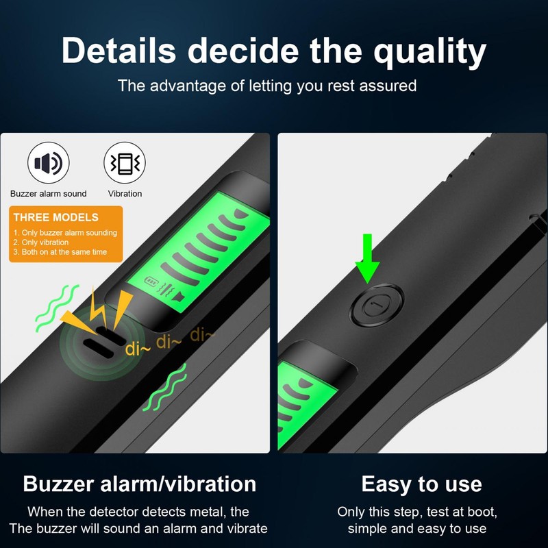 Handheld Metal Detector Portable Professional Gold Treasure Hunting Unearthing Tool