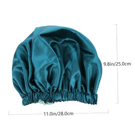 FOMIYES Large Double Layer Satin Sleep Hair Care Hat for Women Comfortable Elastic Band Bonnet for Night Sleep Protects Hair Style
