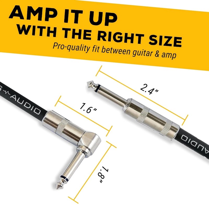 GLS Audio 2-Pack GLS Audio 20ft Tweed 1/4" Instrument Cable,