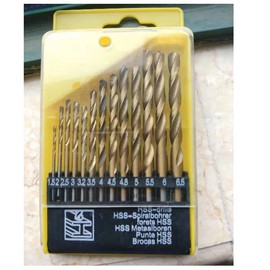 Unbranded 13Pcs HSS Titanium Coated Twist Drill Bit Set 1.5-6.5mm Hex Shank For wood Metal
