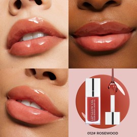 Ofanyia Hydrating Lip Glow Oil, Plumping Lip Gloss Tinted Lip Balm Transparent Lip Care, Long Lasting Hydrating Lip Gloss Tinted Lip Non-Sticky, Lip Tint Lip Care Oil