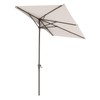 COBANA 7.5’by 4’Half Rectangular Outdoor Patio Umbrella for Patio, Balcony,