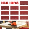 KONGMING Mouse Velcro Sandpaper Pack of 100 Grit 40 60