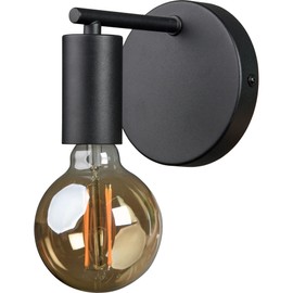 SIGNATURE HOME COLLECTION 5.5" Black Powder Coated Industrial-Style 1-Light Wall Sconce