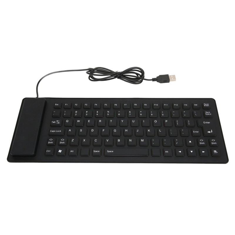 Foldable Silicone Keyboard 85 Keys Foldable Design Silent Wired Waterproof