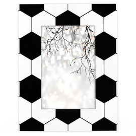 Mardesigns Soccer 5x7 Picture Frame Sport Pattern Photo Picture Frame Display 5x7 & 4x6 Pictures for Wall and Table Vertical or Horizontal Display Photo Frame