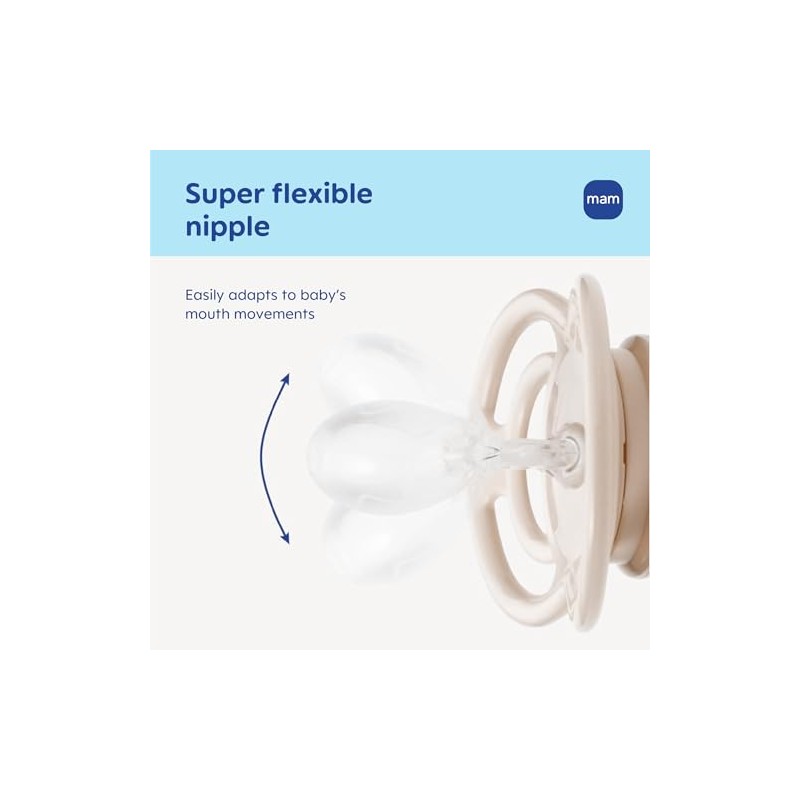 MAM Perfect Night 2 Piece Baby Pacifier, Unisex, 6+ Months