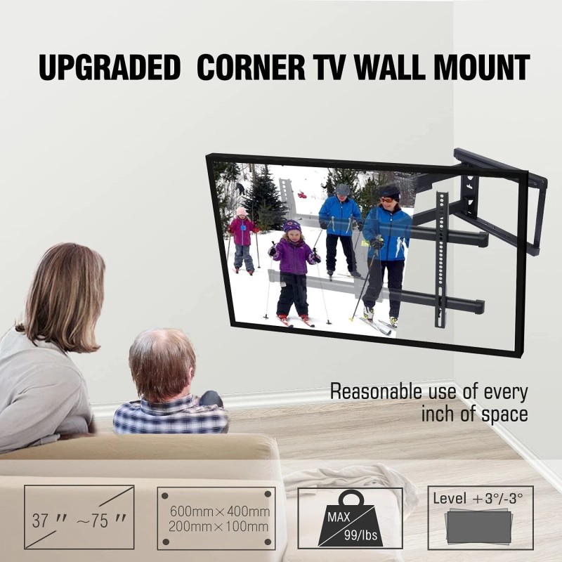 FORGING MOUNT Long Extension TV Mount/Wall Bracket Full Motion with