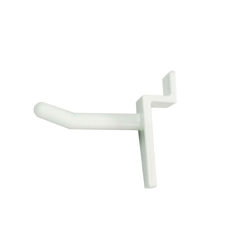 Slatwall 40mm Single Prong Hooks in White for Retail Shop
