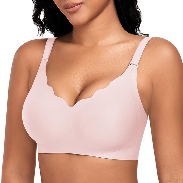 DOCUMO Wireless Bras for Women No Underwire Push Up Bra