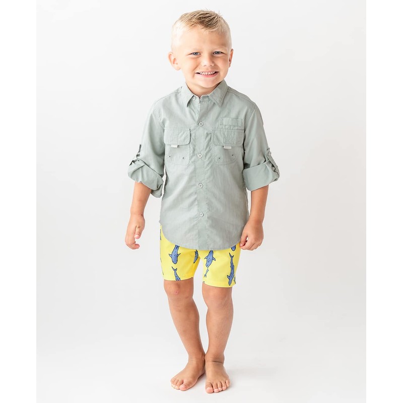 RUGGEDBUTTS UPF50+ - Bañador con protección solar para niños, Jawsome,