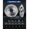 Anpulsero Front Brake Kit, Drilled Slotted Brake Rotors Brake Pads