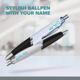 Destination Vinyl Ltd Name - DYLAN - Black Ballpoint Pen Ocean Turquoise #209136