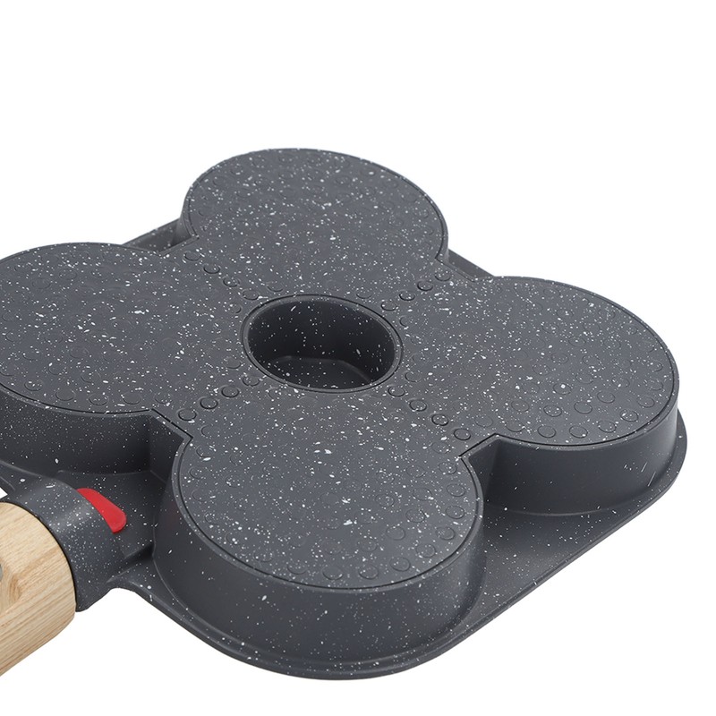 Egg Frying Pan Heat Sensitive Silicone Aluminium Pancake Frying Pan