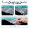 Yiqiying Aquarium Canop Polycarbonate 15.37 x 7.63 x 0.24 for