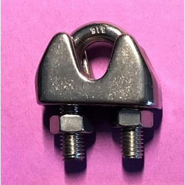 US STAINLESS Stainless Steel 316 3/16" 5mm Wire Rope Clip Marine Grade for 3/16" Wire Rope 10 Pieces