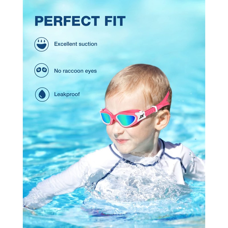 ZIONOR Kids Swim Goggles, G1MINI Polarized Swimming Goggles Comfort for
