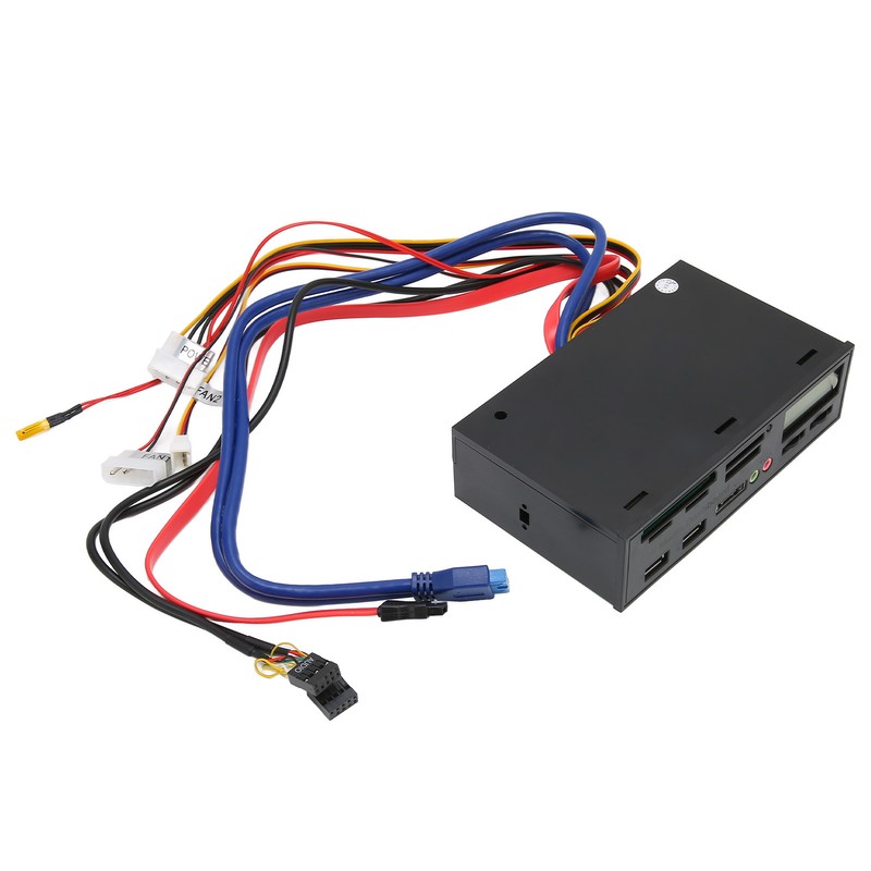 Media Dashboard USB3.0 Front Panel Hub LCD Display Optical Drive