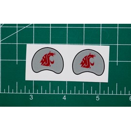Washington State Cougars GRAY *DIECUT DECALS ONLY* Football Gumball Helmets Mini
