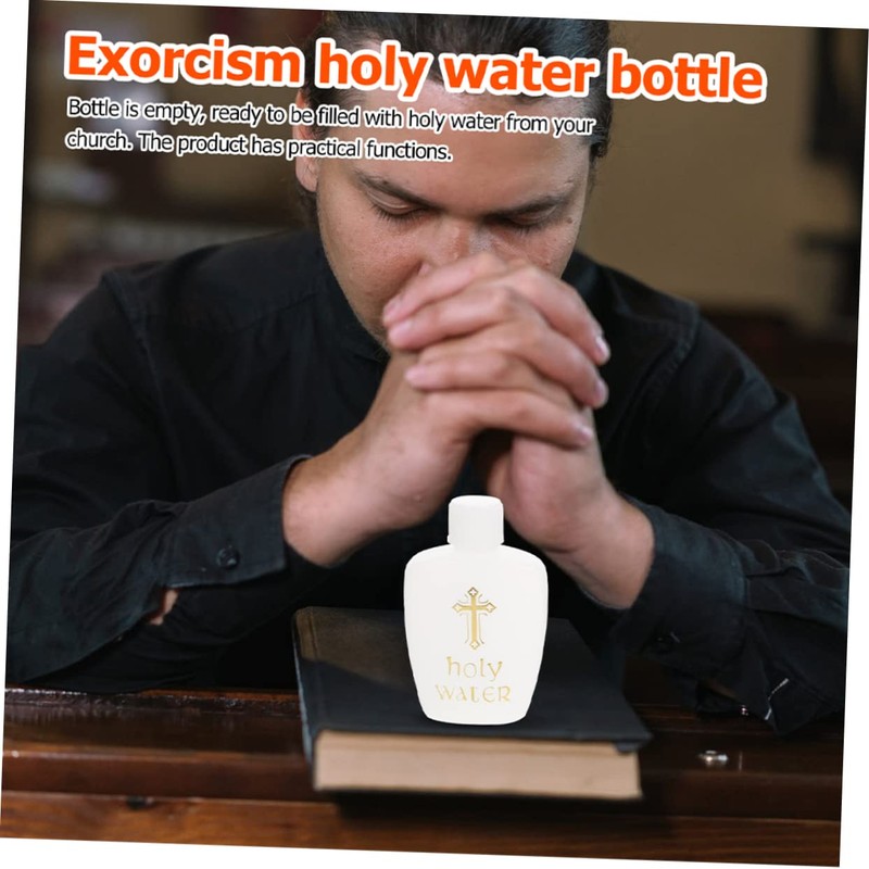 iplusmile 4pcs Holy Water Bottles Refillable Tiny Water Containers for