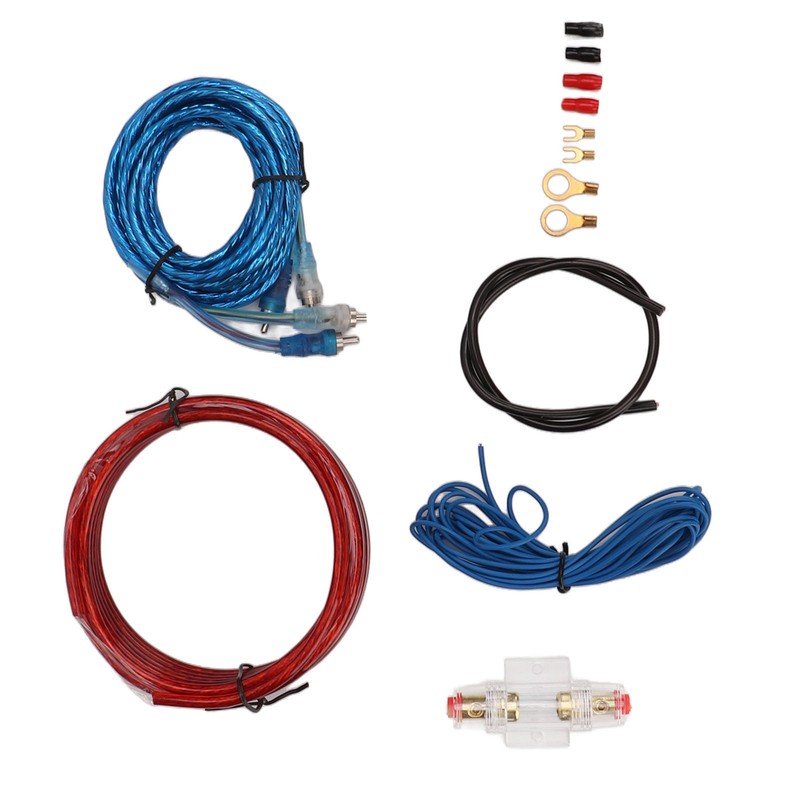 8 Gauge Car Amplifier Wiring Kit with Amp Power Cable