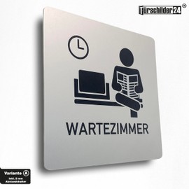 Türschilder24 XXL Door Sign (A) 125 x 125 mm Set Changing Room Men's/Women's Pictogram 1.5 mm Aluminium Solid Material 100% Made in Germany