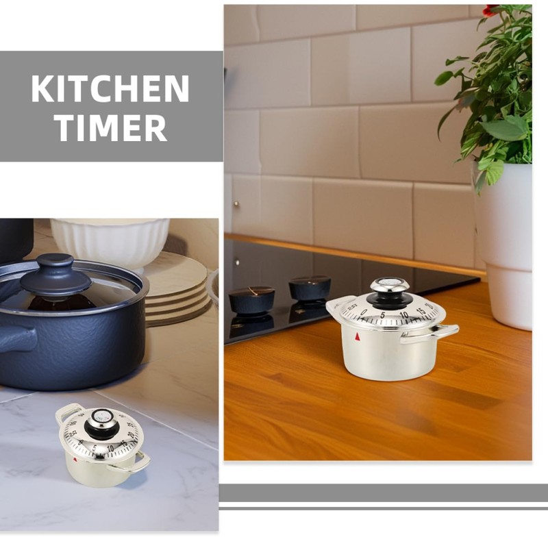 iplusmile 2pcs Mechanical Countdown Timer for Cooking and Baking User