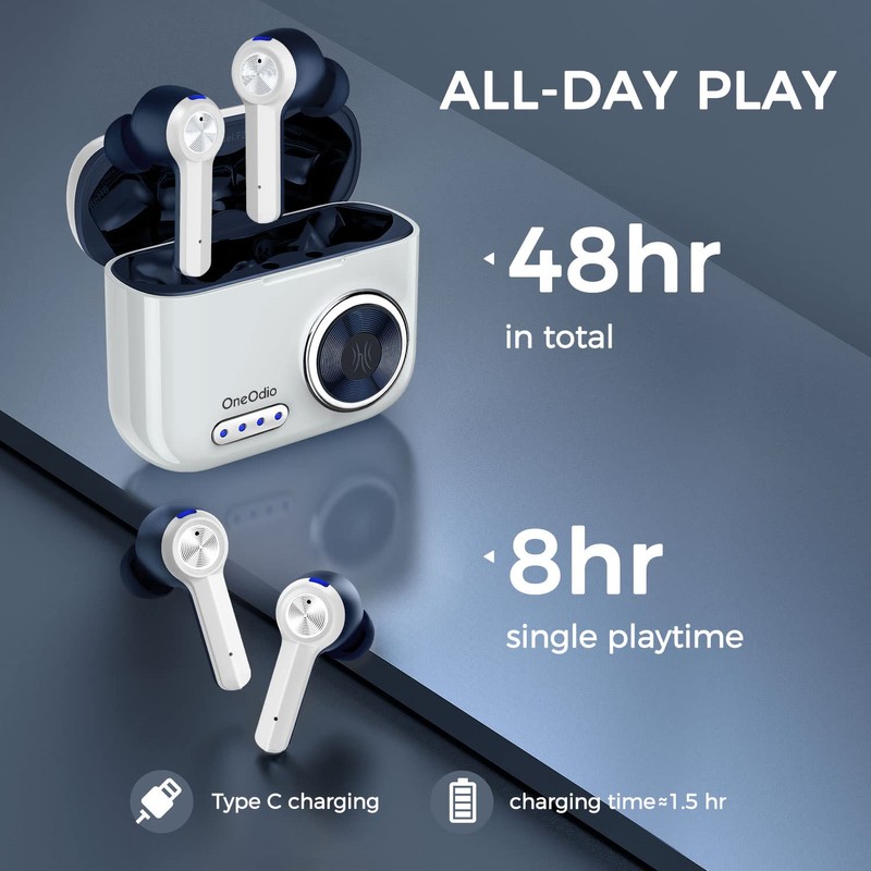 True Wireless Earbuds, OneOdio F2 Hi-Fi Stereo Headphones with Mics,