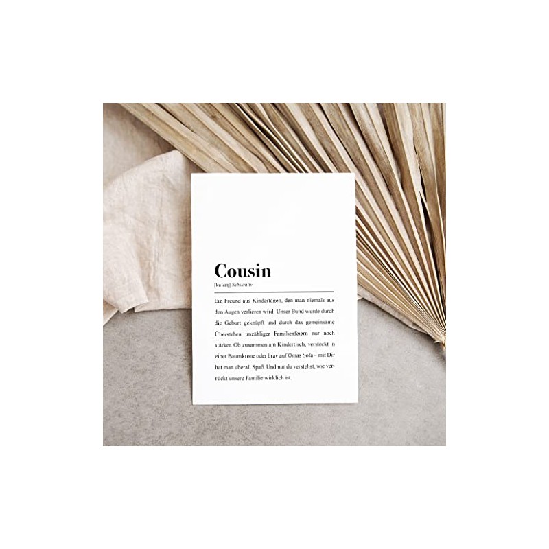 Cousin Karte mit Umschlag ‚Äì Cousin Definition