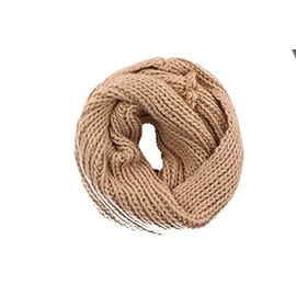 Cuddly – Beautiful Unisex Knitted Snood, 110 x 35 cm - Einheitsgröße beige