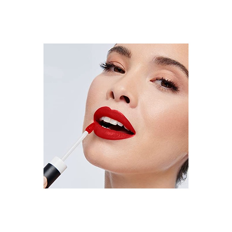 ésika - Hidracolor Matte Labial Líquido Rojo Carmín 6 ml,
