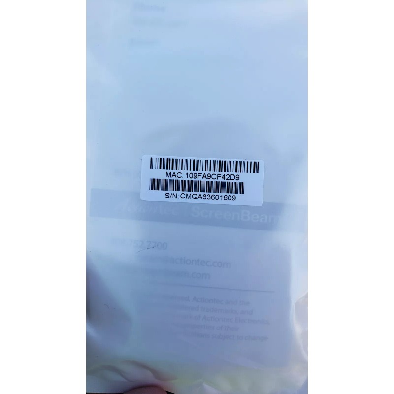 Actiontec ScreenBeam Mini Wireless Display SBT200DI Screen Beam W /