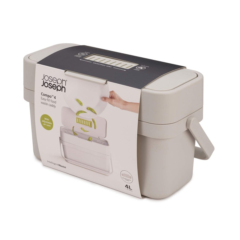 Joseph Joseph Compo 4 Easy-fill Slimline Food Waste Recycling Caddy